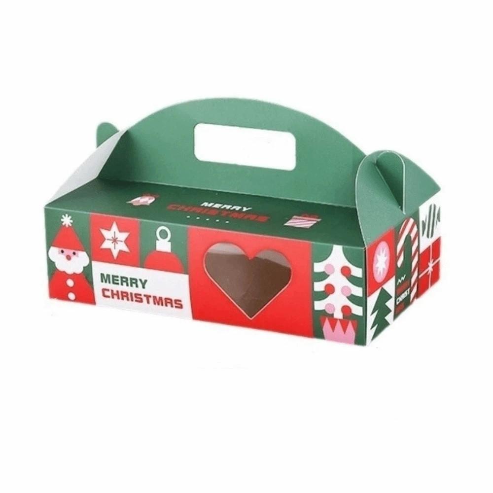 5pcs Portable Handle Christmas Gift Box Christmas Gift Wrapping Box For Christmas Parties Gift