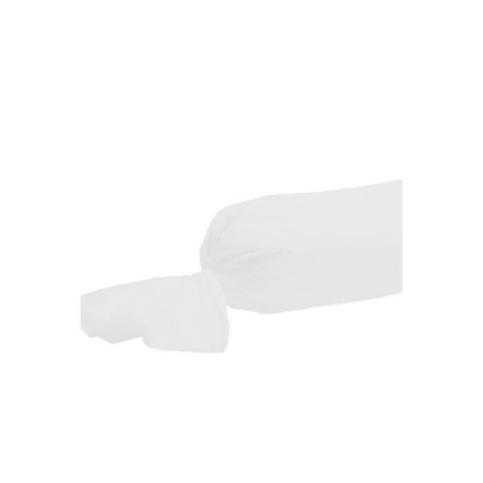 Bolster Cover - WHITE - 45 X 185 Cm - 100% Cotton - Very Tight Weave - Washable At 40°C