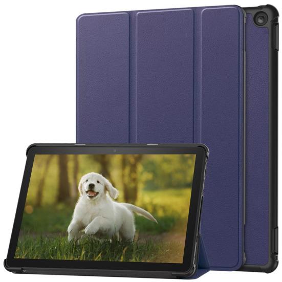 Защитный чехол для планшета Fire-HD 10, складной тонкий однотонный противоударный чехол из искусственной кожи с полным покрытием, тройной складной чехол-подставка для планшета