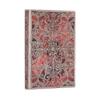 Paperblanks Flexis Softcover Garnet Silver Notebook, Floral, Midi, B6, Ruled, FB9403-6