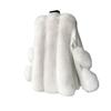 Autumn and winter new European and American imitation fox hair loose coat fashionable warm medium and long imitation fur jacket V-neck