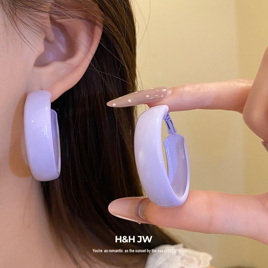Серебряная игла аэрозольная краска круглые простые модные серьги дофаминовые сладкие маленькие свежие серьги нишевые высококачественные серьги женские