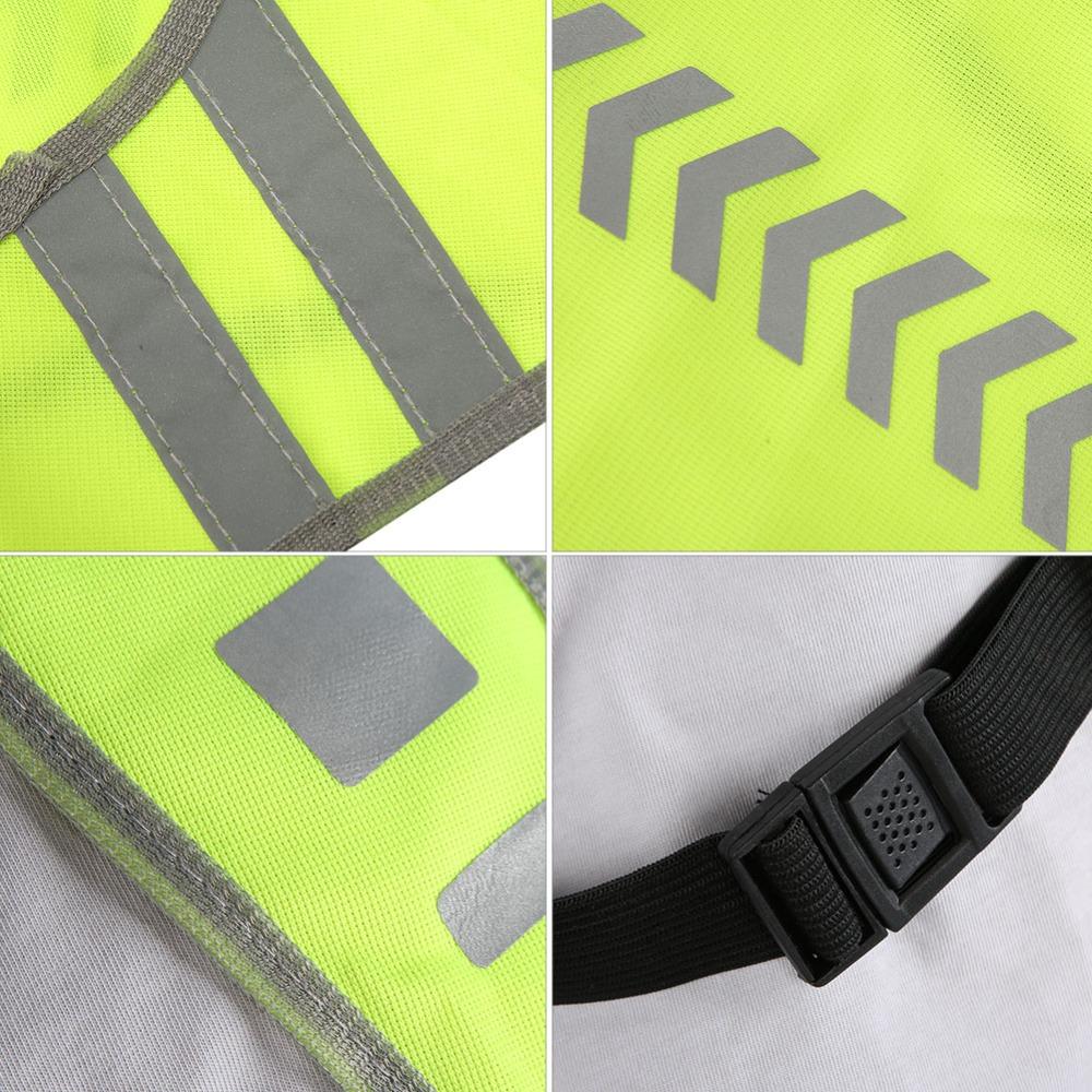 Adjustable Reflective Safety Vest with Storage Pocket Cycling Vest for Outdoor Sports