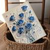 DIY Картина с жемчугом «Синяя роза» для декора стены дома Картины с жемчугом и драгоценными камнями Искусство и поделки для взрослых/новичков Идея подарка Декор для дома без рамки