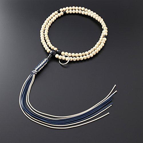 Kyoto Buddhist Altar Hayashi Prayer Beads Soto Zen Shakuni Star Moon Bodhi Tree with Blue Tiger Eye Stone Official Ceremony Bag Kyoto Prayer Beads