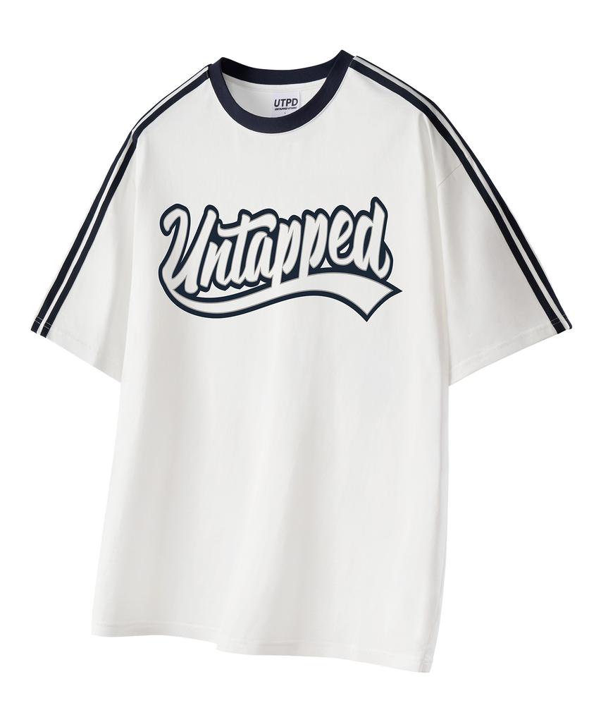 UNTAPPED STUDIO Authentic Tail Oversized Track Short Sleeve Color Block T-Shirt 3 Colors