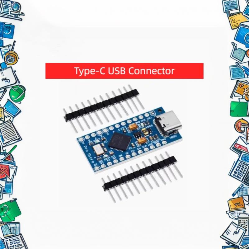 1 Set Replace Accessories Pro Micro Atmega32U4 5V 16Mhz For Pro Mini With 2 Row Pin Header For Leonardo Mini Usb Interface