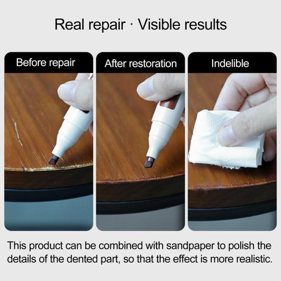 1 комплект для ремонта царапин на деревянной мебели с маркером для подкраски 6/8/10 цветов, ручка для удаления пятен и ремонта царапин на деревянном полу и столе