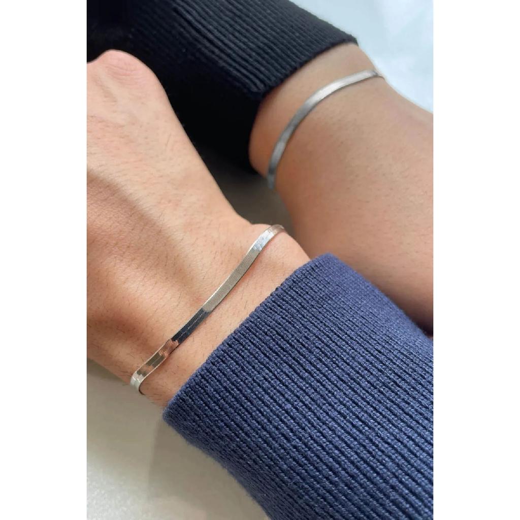 Унисекс потускневший браслет из нержавеющей стали, состоящий из двух частей, плоский итальянский браслет для влюбленных пар дружбы