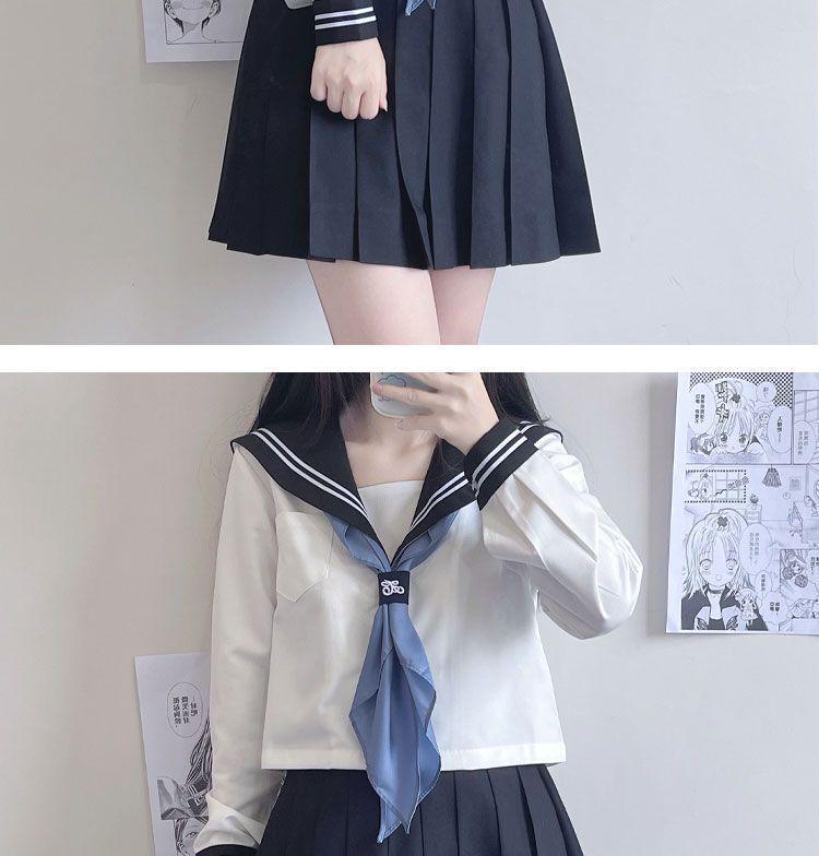 Оригинальная мультяшная форма кампуса JK: Белый матросский костюм в стиле второкурсницы для женщин