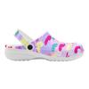 Unisex Printed White EVA Clogs Lightweight Breathable Slip On Garden Shoes Summer Beach Pool Bathroom Casual Sandals Shower Use