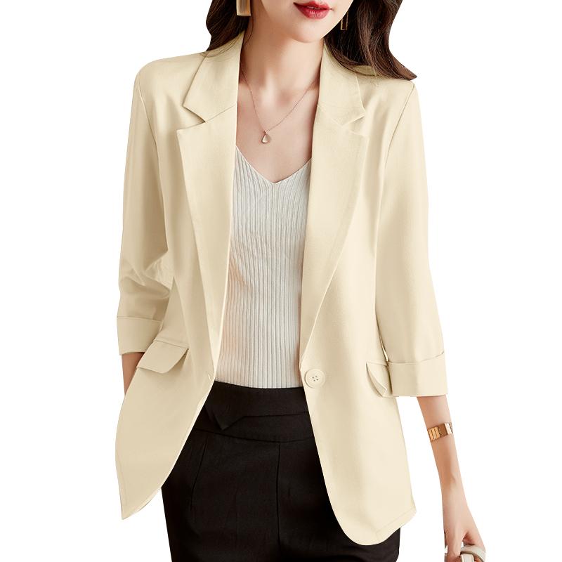 ZANZEA Женский повседневный отложной воротник с рукавом 3/4 свободный кардиган верхняя одежда