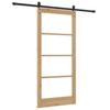 Sliding Door Natural and Black 93 x 202 cm