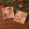 Christmas Decorations Cartoon Four Palace Grid 12pcs Wooden Gingerbread Man Couple Doll Pendant Christmas Tree Pendant