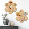 1PC Wall-Mounted Medal and Badge Holder Natural Wood Award Display System Modular Trophy Display Rack Honeycomb
