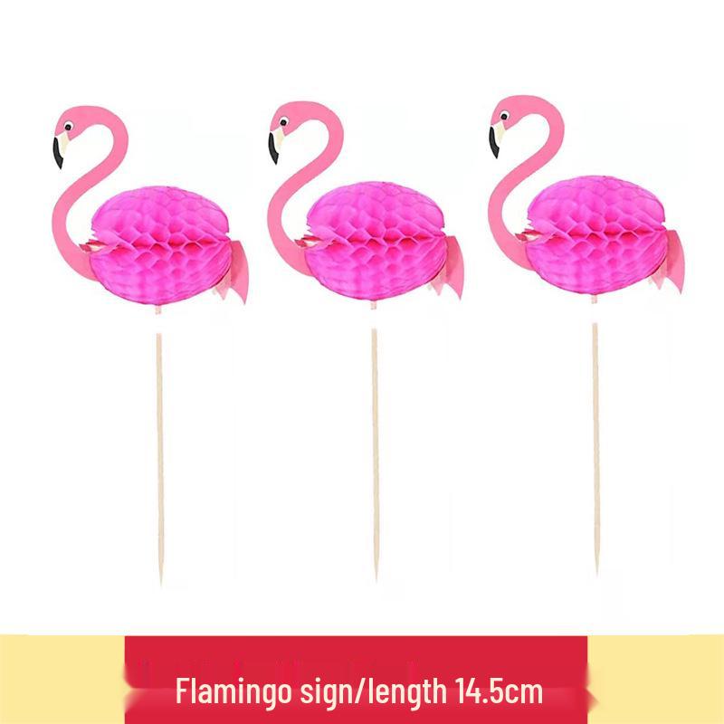 Tropical Cake & Cocktail Decoration Set: Coconut Tree, Umbrella, Insert Cards