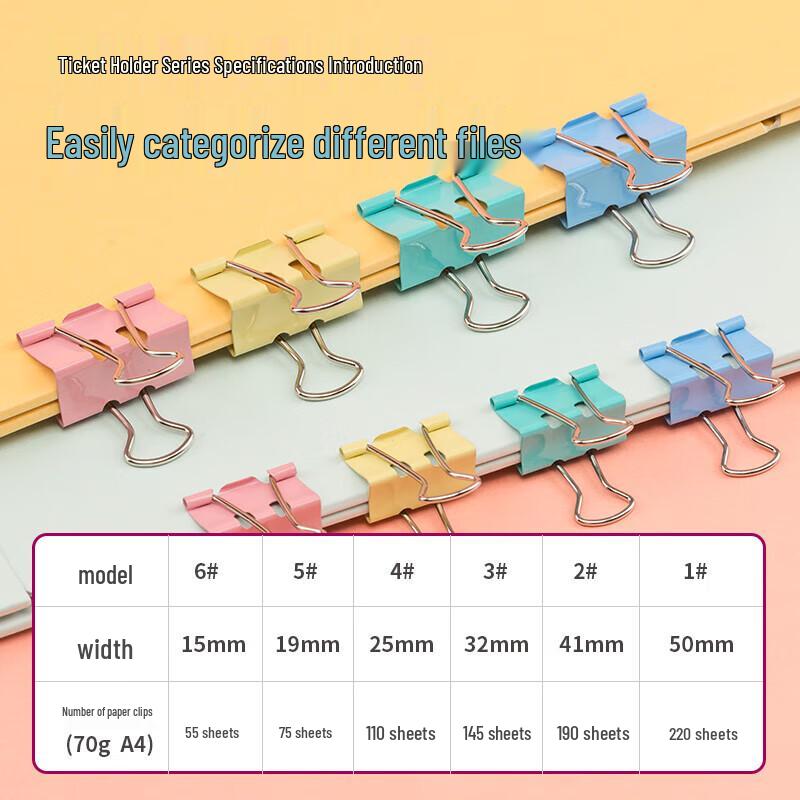 COMIX Effort-Saving Colorful Binder Clips