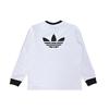 adidas Оригинальная хлопковая футболка с длинным рукавом и круглым вырезом в полоску для детей, топ KW1186