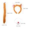 Chipmunk Plush Animal Ears Headband Tail Nose Set Halloween Party Cosplay Costume Dress Up Accessories