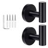 2pcs Stainless Steel Bathroom Towel Rack Household Coat Robe Drill Hole Hooks Wall Mounted Kitchen Dishcloth Hook Hardware