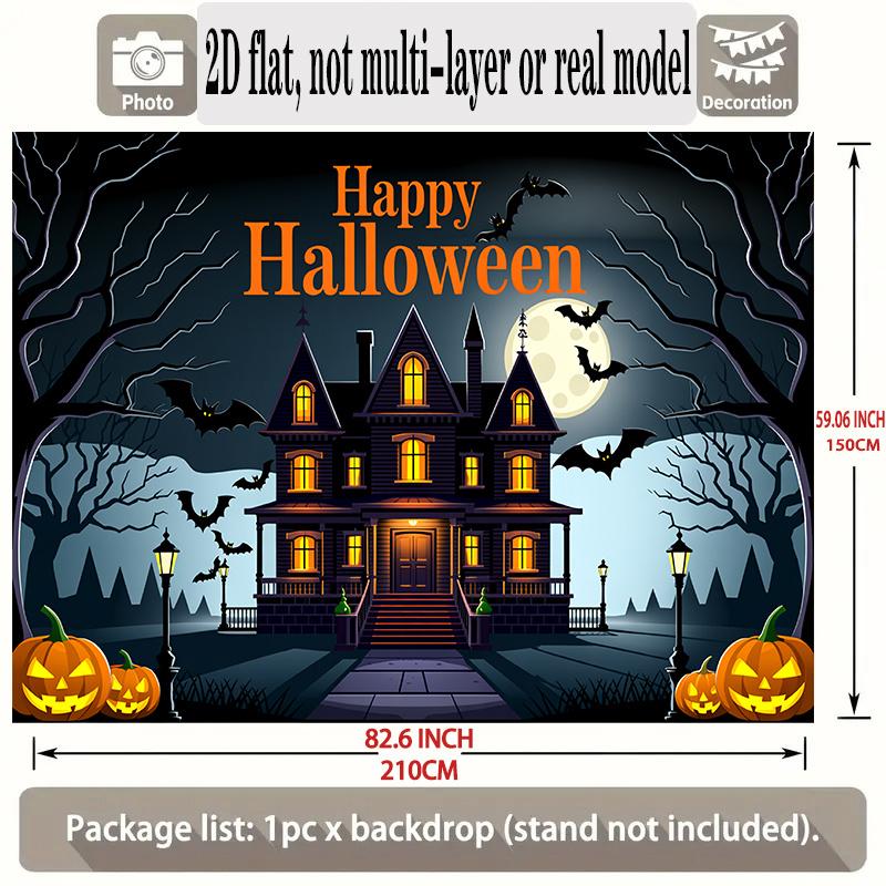 Halloween Backdrop Haunted Ghosts Party Wall Decor
