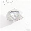 Stainless Steel Ring Watch Heart Shaped Quartz Movement Watch Alloy Ring Watch  Fashion Accessories