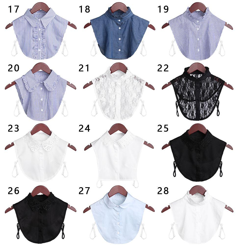Lapel Leopard Grain Classic Cowboy Clothes Accessories Blouse False Collar Shirt Fake Collar Cotton
