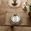 4pc 30X45cm Placemats Rectangle Boho Natural Jute Tassel Table Mats for Kitchen Vintage Dining Rustic Farmhouse Table Decoration