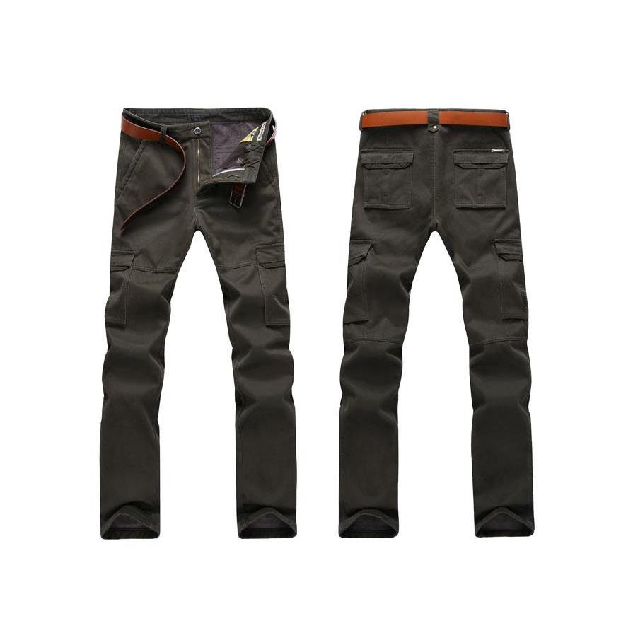 Зимние мягкие флисовые теплые брюки-карго для мужчин, одежда для работы, повседневные зимние брюки для мужчин