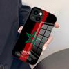 Чехол для телефона с флагом Марокко для iPhone 17 Pro Max 15 Pro 16 14 Plus 12 13 Mini 11 Pro Ударопрочная стеклянная крышка