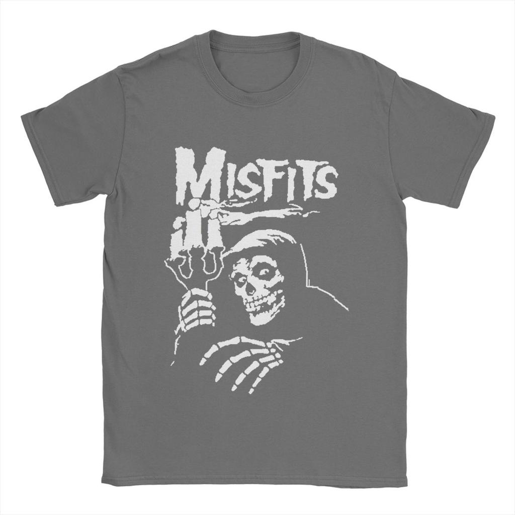Мужская футболка Misfits Funny Pure Cotton Tees с коротким рукавом и круглым вырезом, одежда больших размеров