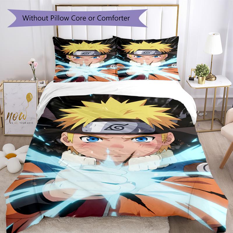 Naruto Bed Linen Set Perfect for Living Room Machine Washable Perfect Gift for Friends Family