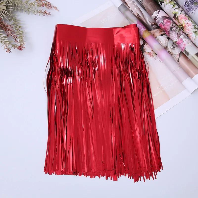 Premium Foil Fringe Tinsel Garland Creative 2M 4 Layers Foil Banner Birthday Party Wedding Decoration Christmas Home Wall Decor