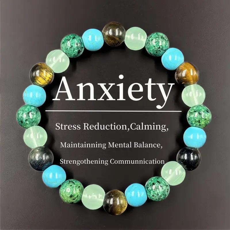 Браслет из натурального камня Аметист фиолетового цвета на эластичной нити