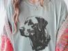 Labrador Forest Shirt - Mountain Lab Dog Face T-Shirt with Forest Tree Art, Minimalist Nature Labrador Retriever Tee