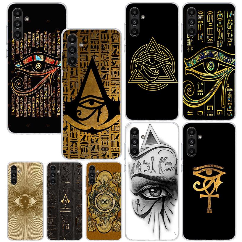 Sacred Eye of Horus Egypt Fresco Phone Case For Samsung Galaxy A17 A37 A57 A16 A26 A36 A56 A15 A25 A35 A55 A14 A24 A34 A54 A13 A