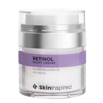 Ночной крем SkinInspired Retinol от морщин и против старения | Легкий крем от пигментных пятен, тонких линий и морщин | Крем против старения | 50 г