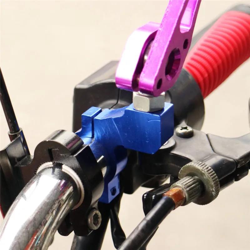 2 шт. Универсальный мотоцикл, велосипед, квадроцикл, кронштейн зеркала заднего вида, адаптер для крепления, держатель, зажим, винт, алюминий с ЧПУ, руль 22 мм 7/8"