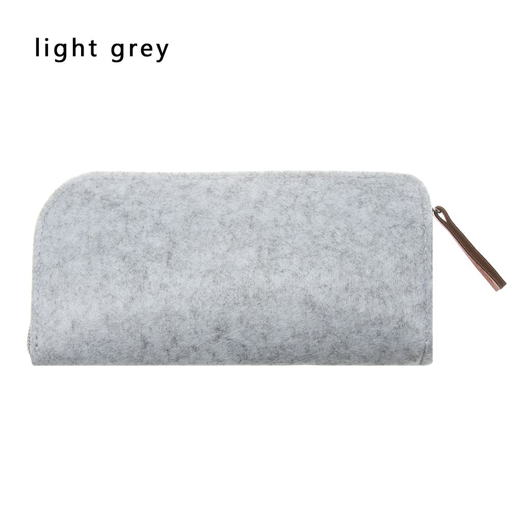 Wool Felt Cloth Zipper Eyeglasses Pouch Portatives Protector Sunglasses Case Box Glasses Case Bag