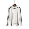 Hirsionsan Autumn Winter Sweater Women 2021 O Neck Knitted Pullovers Female Soft Basic Striped Jumper Casual Thicken Sweaters