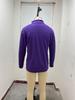 Men's Autumn Long Sleeve V-Neck Wool Polo Shirt with Plush Zipper