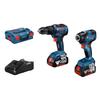 BOSCH 18V аккумуляторный ударный шуруповерт вибрационный шуруповерт комплект дрель кейс для переноски GDR18V200GSB и (2 4.0 Ач, зарядное устройство, в комплекте)
