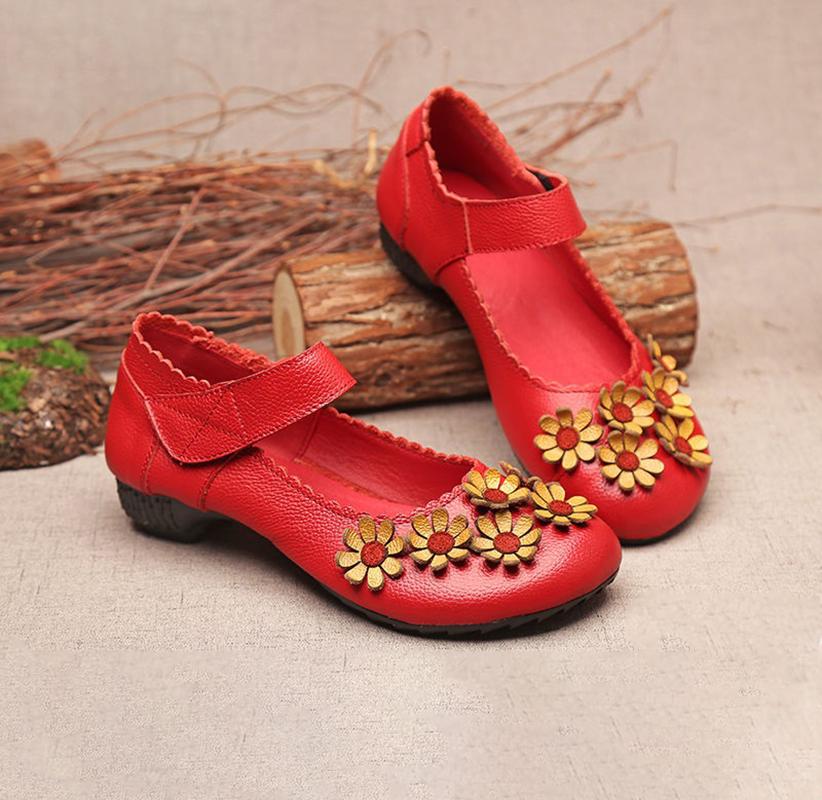 1930 винтажные туфли Мэри Джейн с цветочным принтом, удобные туфли на плоской подошве с ремешками, женские мокасины для пожилых женщин, мокасины для вождения для мам, женские сандалии