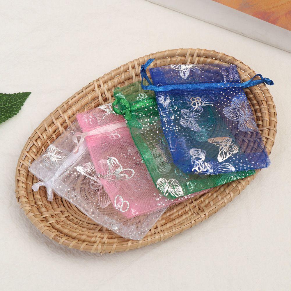 Jewelry Pouches Candy Storage Wedding Gift Case Drawstring Organza Bags Jewelry Packaging Bag