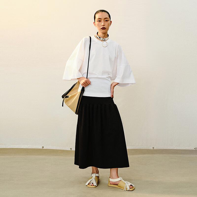 LESS 2026 Spring Loose Fit Round Neck T-Shirt