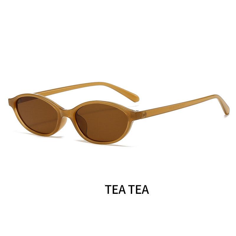 Trendy Tortoise Shell Black Oval Sunglasses Gradient Brown Lens UV400 Protection Unisex Round Frame