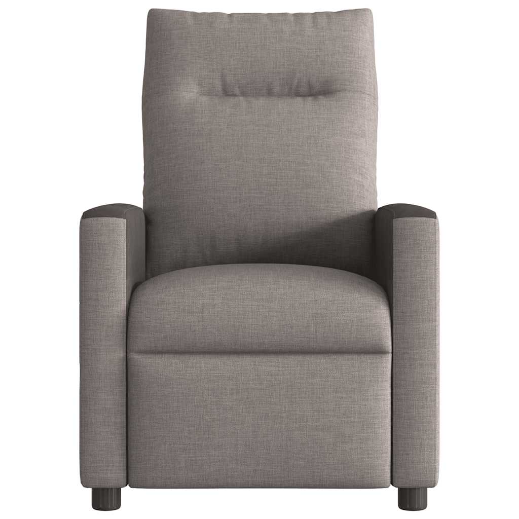 Electric Recliner Chair Taupe Fabric
