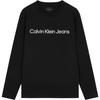 Logo Letter Round Neck Loose Long Sleeve T-Shirt Men Tops Black J327430-BEH