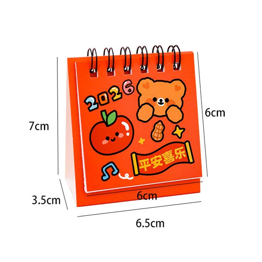 New Year 2026 Desk Calendar Cartoon Daily Planner Simple Desktop Calendar  Gifts