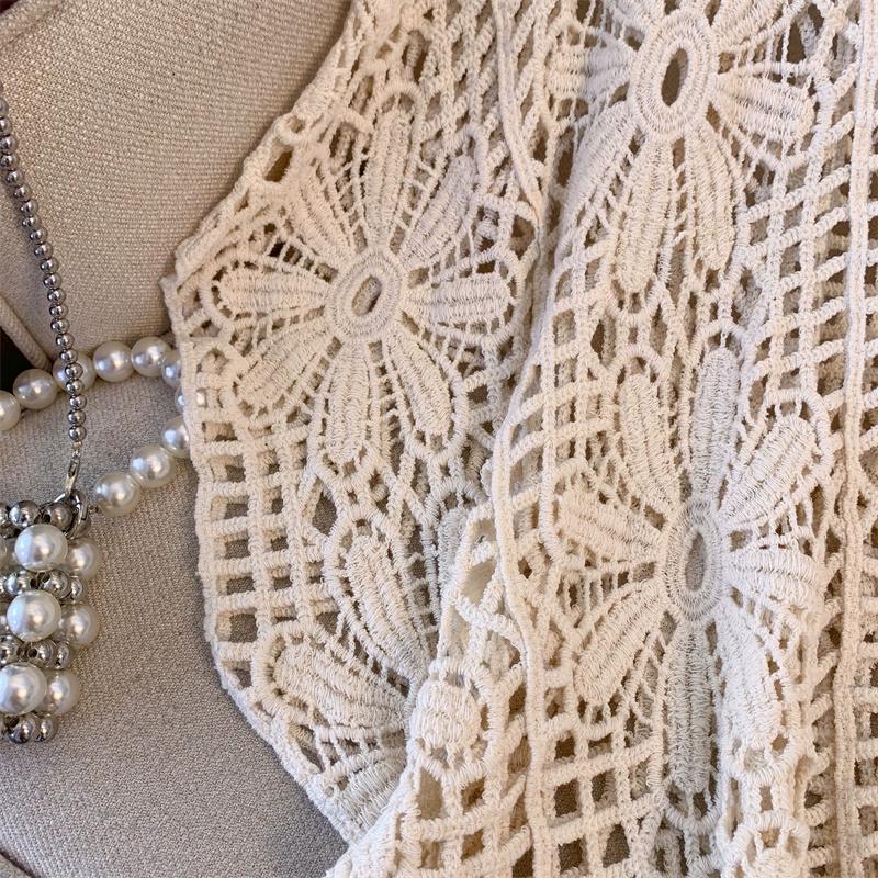 DIMANAF 2024 Новая летняя женская футболка с изображением летучей мыши без рукавов Базовые кружевные модные топы Кружевные футболки Повседневные свободные футболки